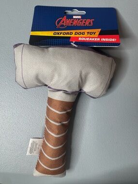 Marvel Avengers Oxford Dog Toy Thor’s hammer superhero with squeaker plush